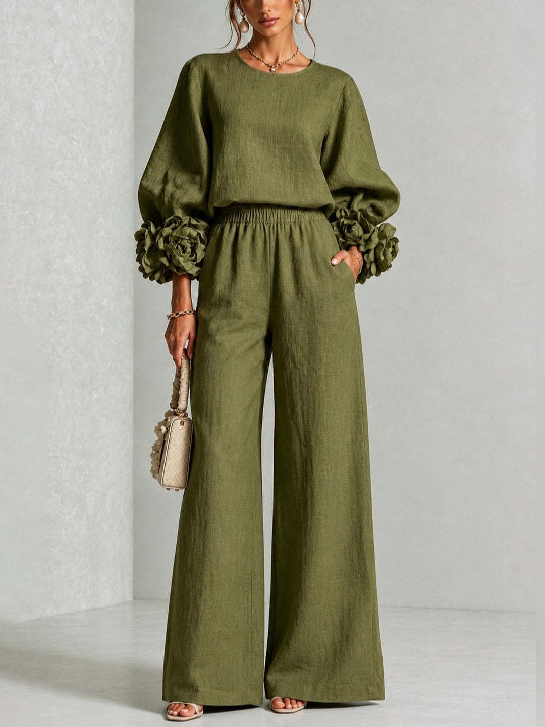 Gale | Floral Cuff Two-Piece Set