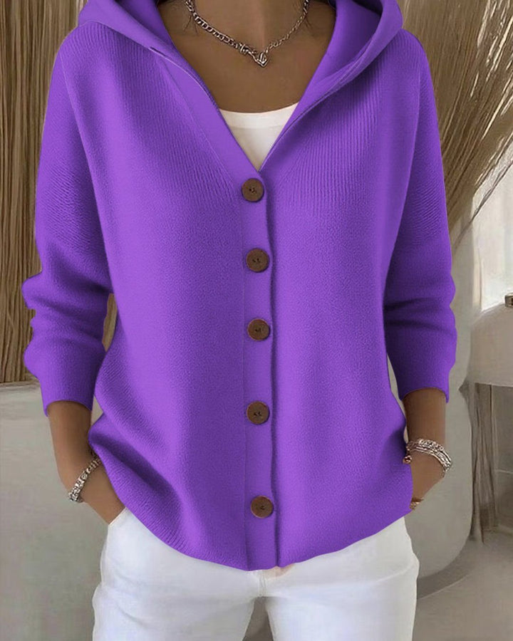 Torrey | Hooded Button-Up Knit Cardigan