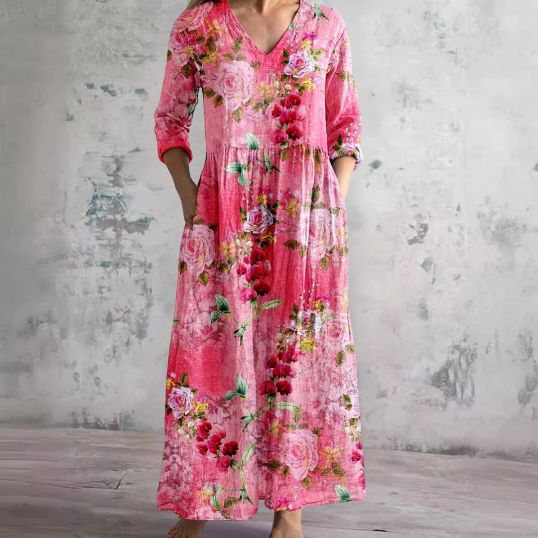 Nigella | Floral V-Neck Summer Dress