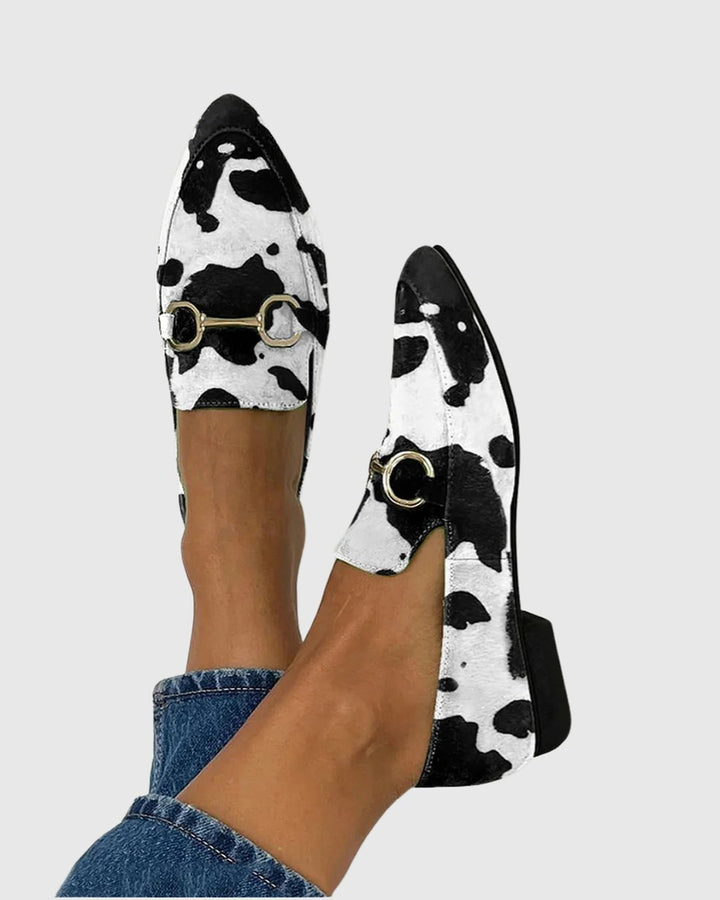 Tournoyered | Printed Loafers With Buckle Detail