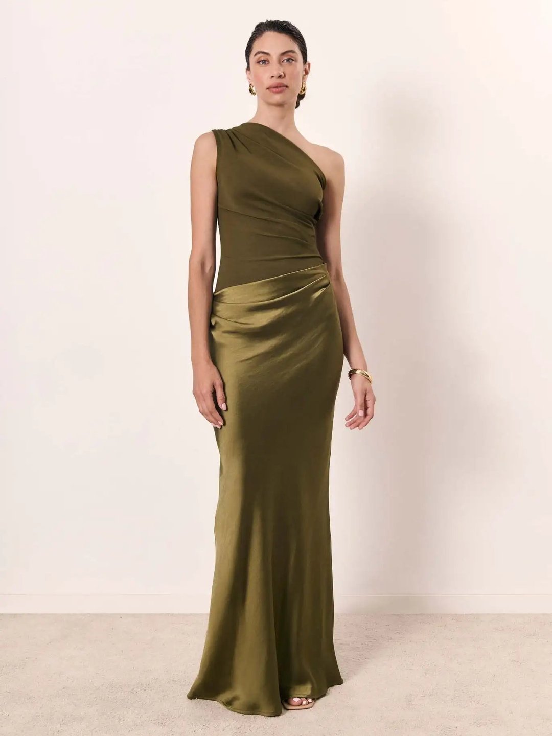 Nanette | One-Shoulder Satin Maxi Dress