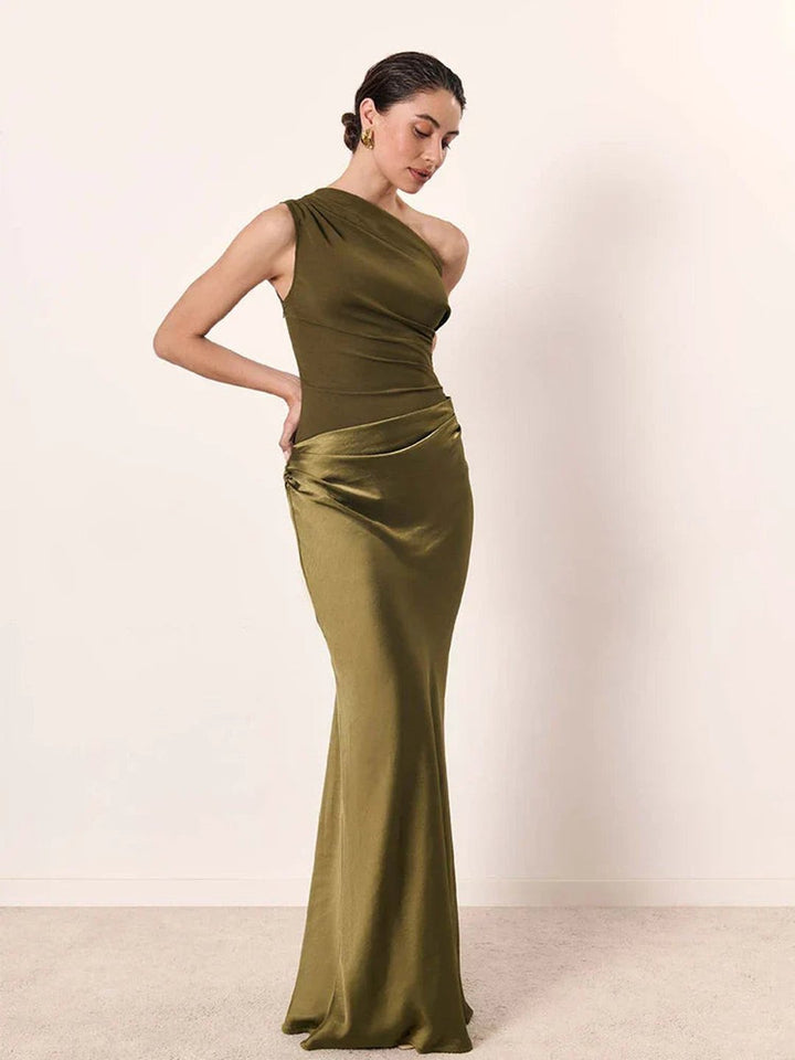 Nanette | One-Shoulder Satin Maxi Dress