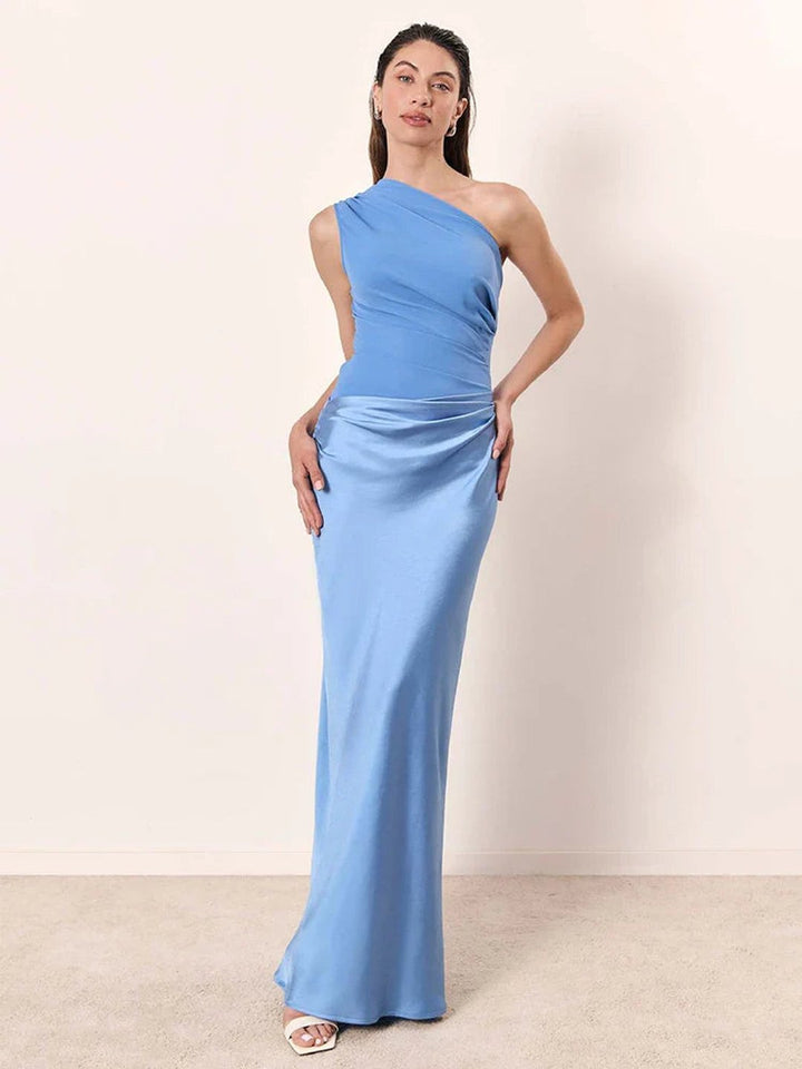 Nanette | One-Shoulder Satin Maxi Dress