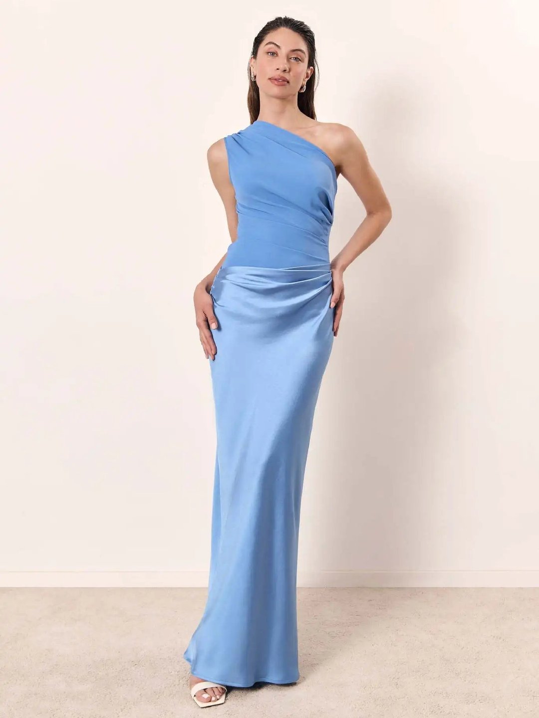 Nanette | One-Shoulder Satin Maxi Dress