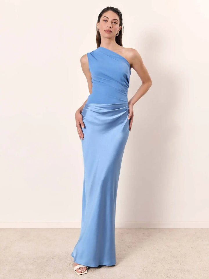 Nanette | One-Shoulder Satin Maxi Dress