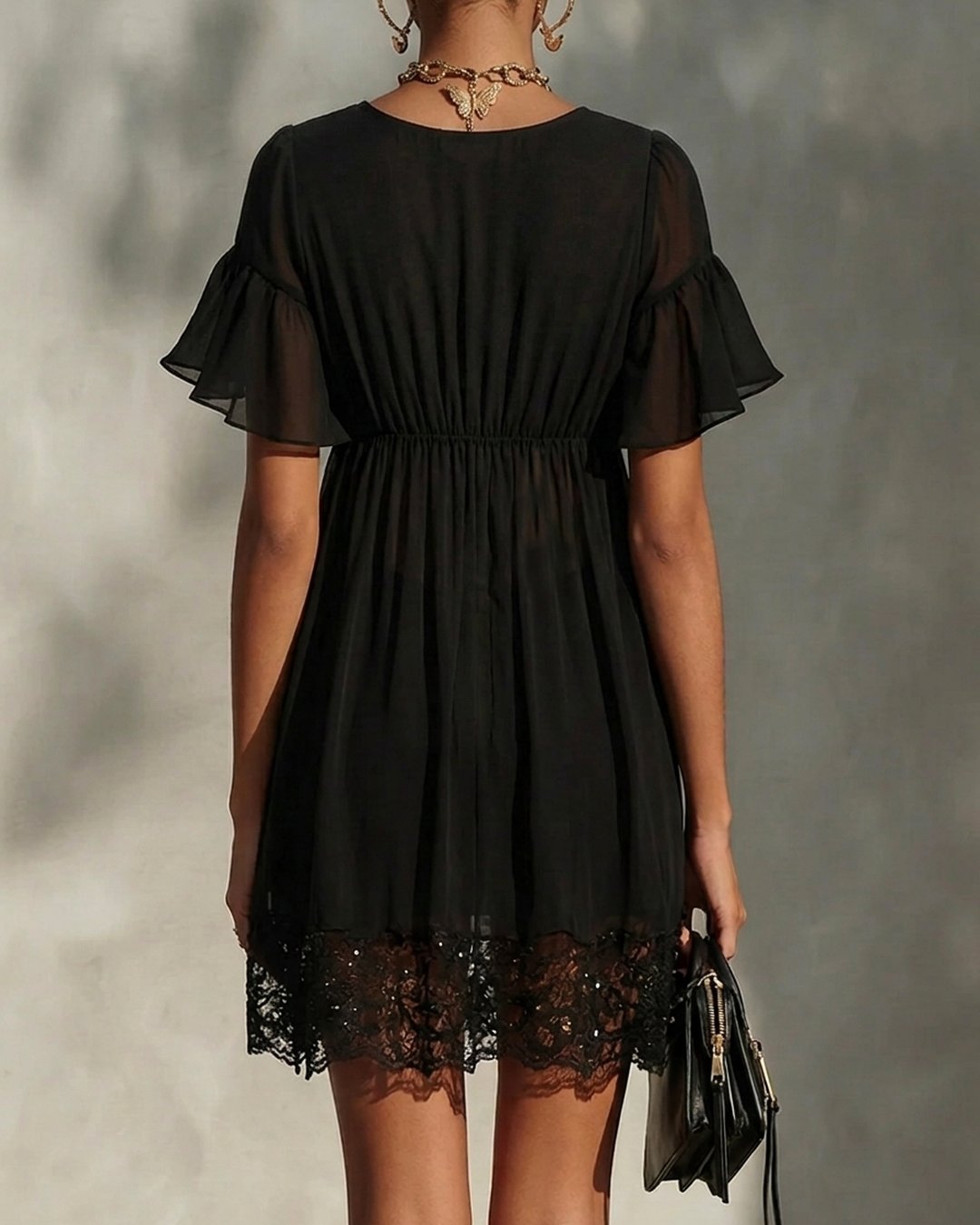 Kenzie | Zip-Front Lace Mini Dress