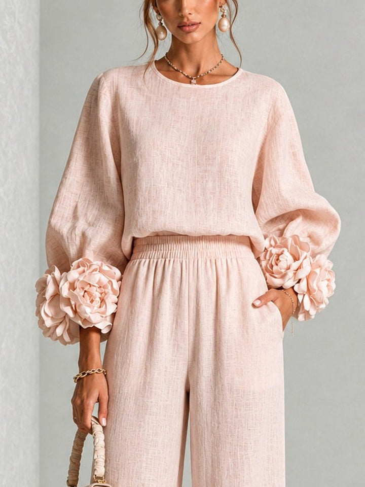 Gale | Floral Cuff Two-Piece Set