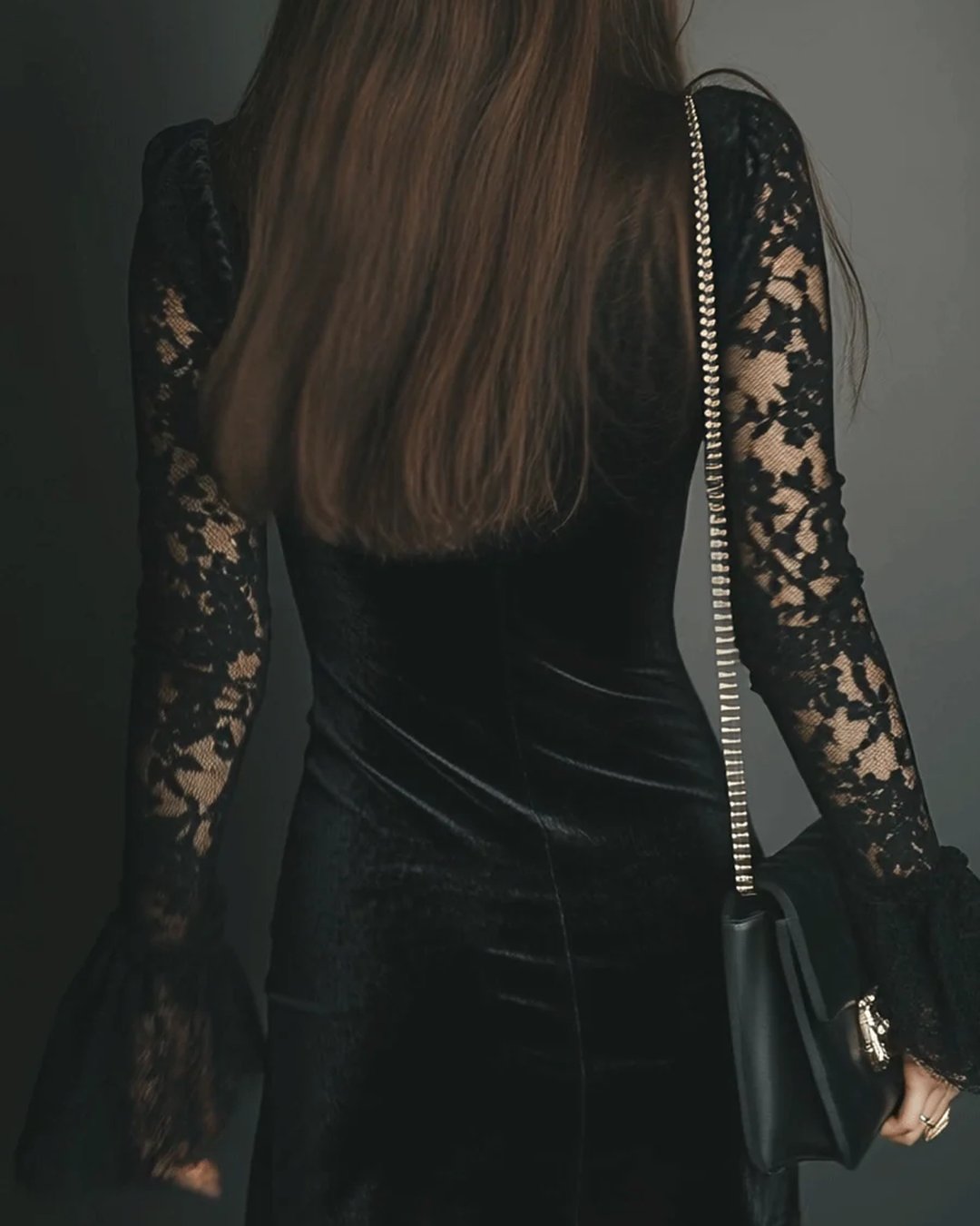 Bridgette | Velvet and Lace Mini Dress