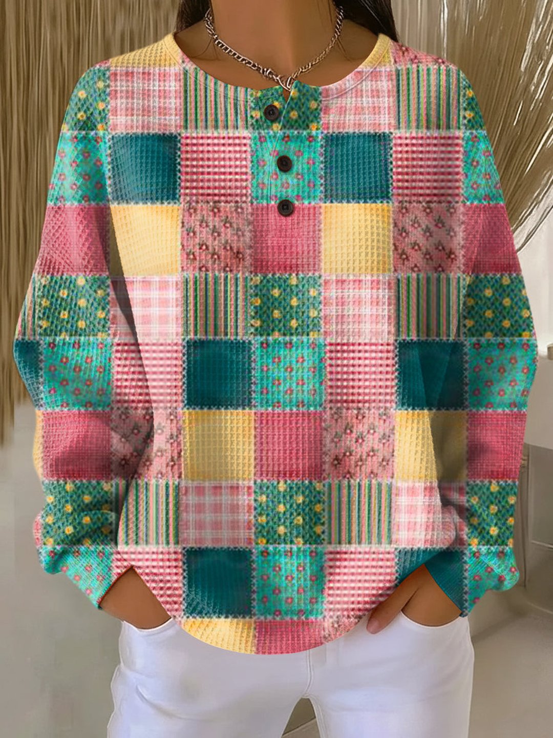 Shante | Warm Waffle Knit Pullover