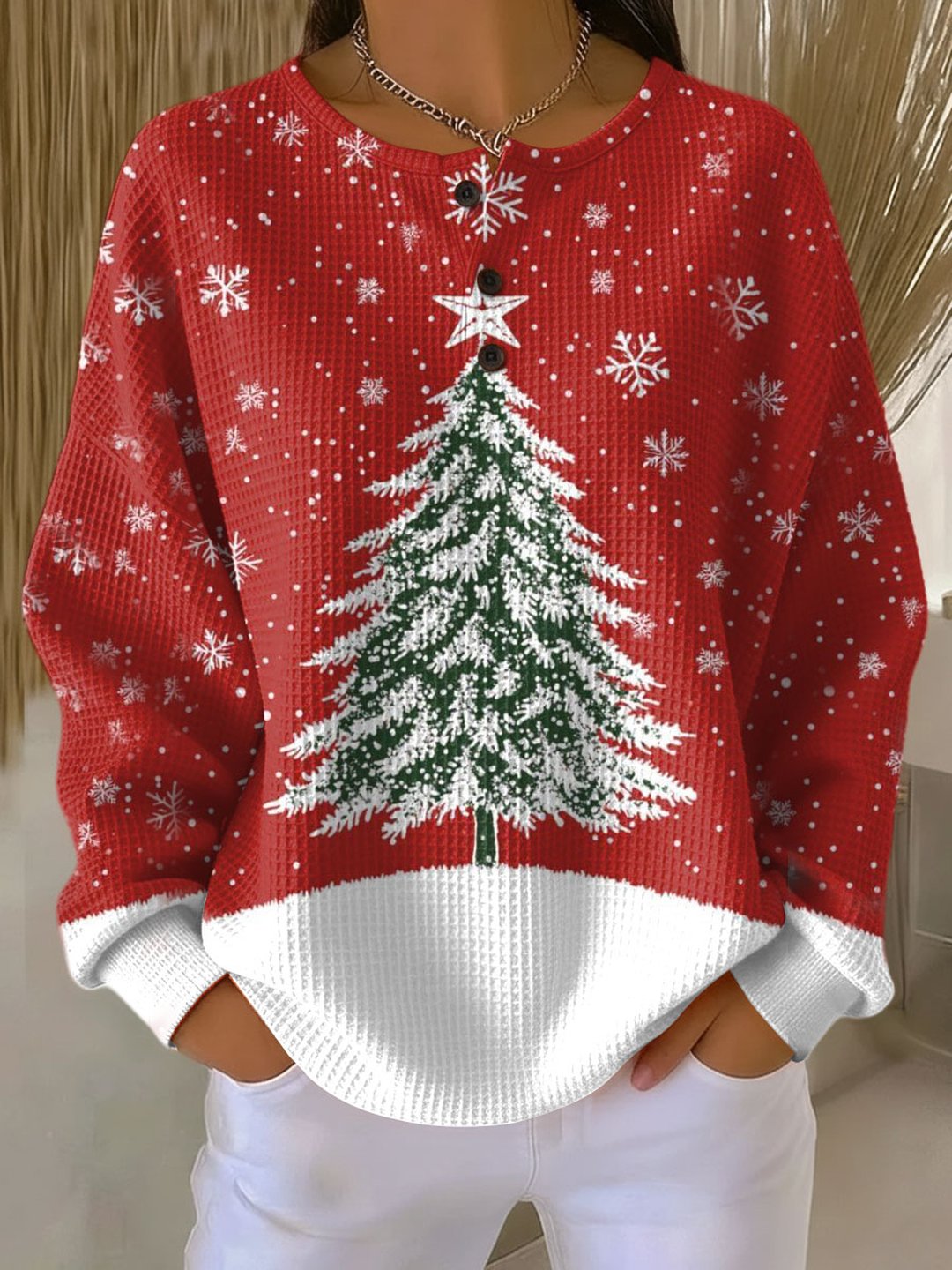 Shante | Warm Waffle Knit Pullover