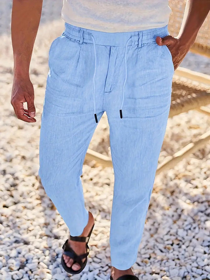 Otis | Wide Linen Drawstring Pants