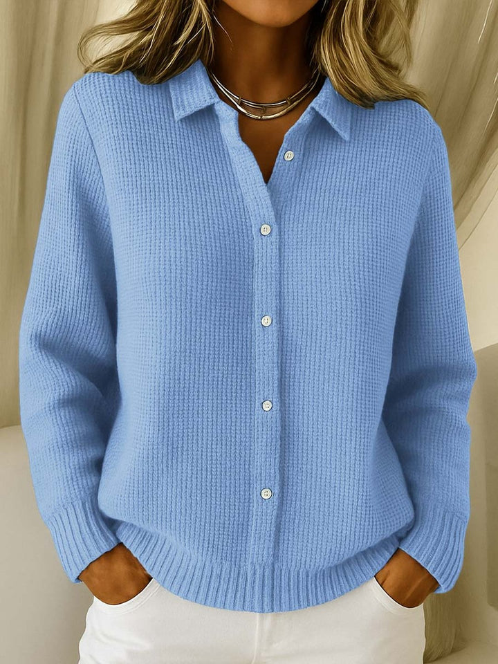 Vesta | Textured Knit Button-Up Cardigan