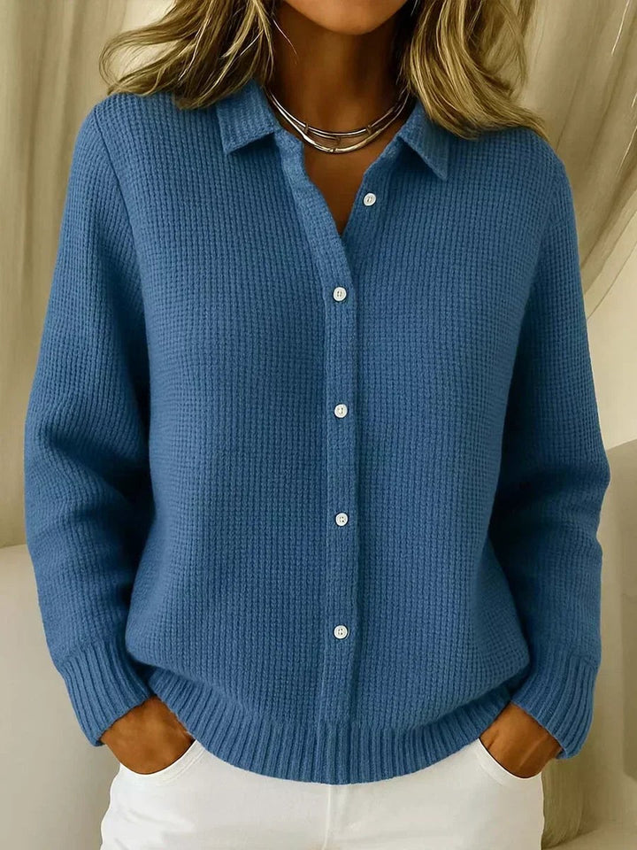 Vesta | Textured Knit Button-Up Cardigan