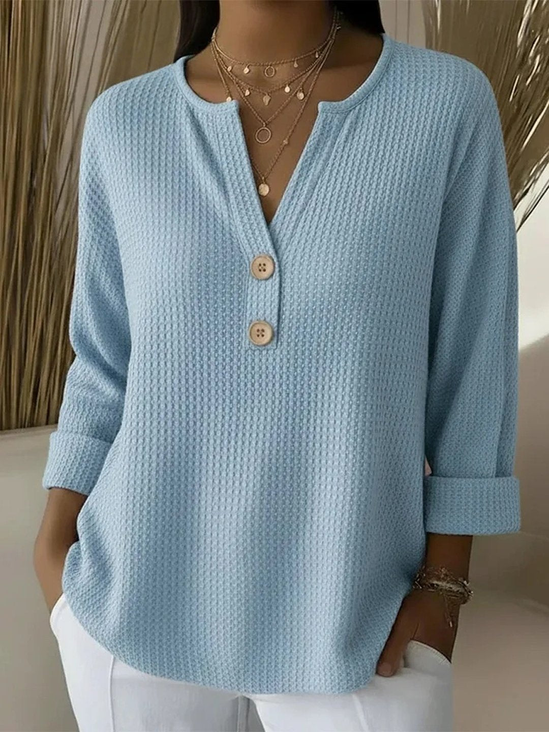 Vonnie | Henley Button Top