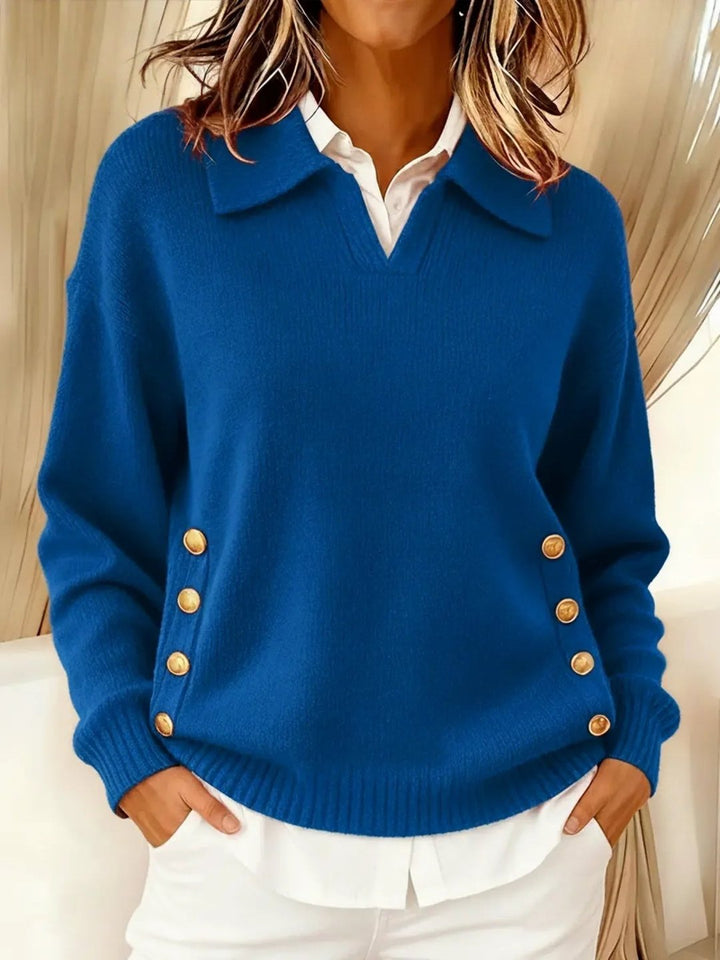 Eibhlin | V-Neck Sweater with Collar