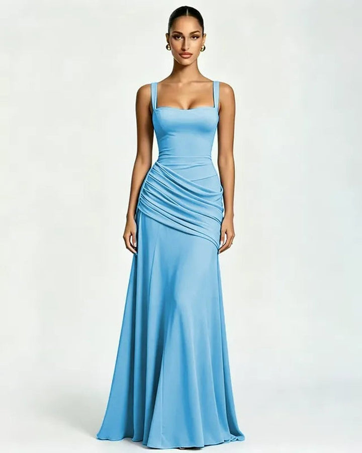 Phoebe | Maxi Dress With Ruched Square Neckline