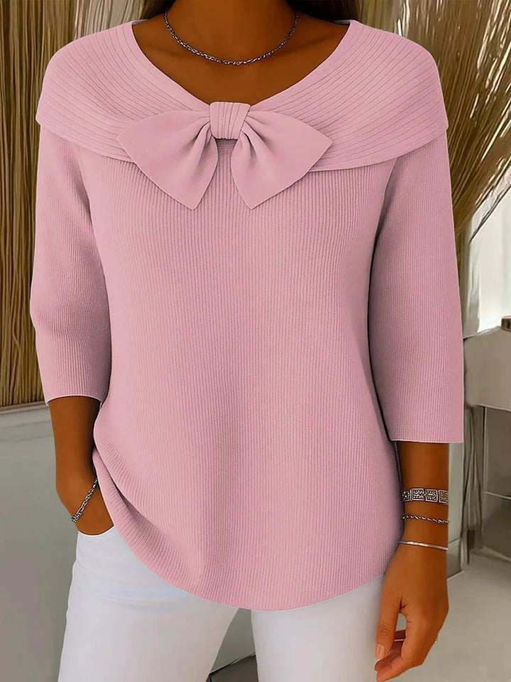 Tula | Sweater with Bow and Round Neckline