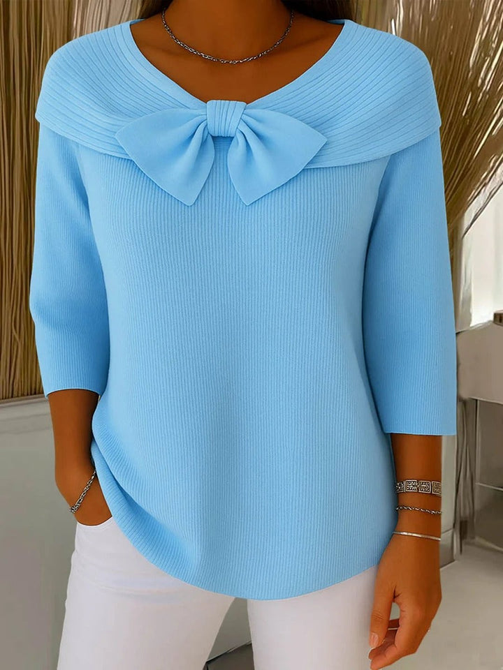 Tula | Sweater with Bow and Round Neckline