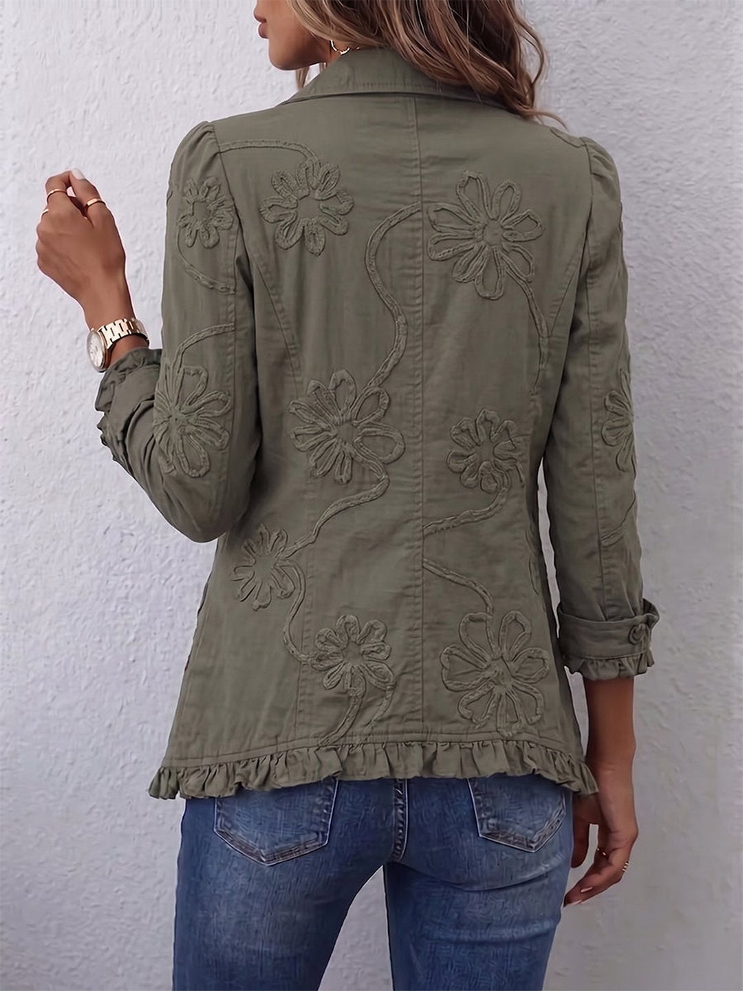 Petunia | Boho Floral Embroidered Jacket