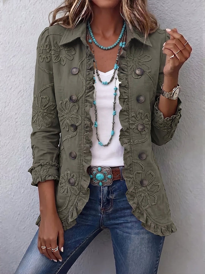 Petunia | Boho Floral Embroidered Jacket