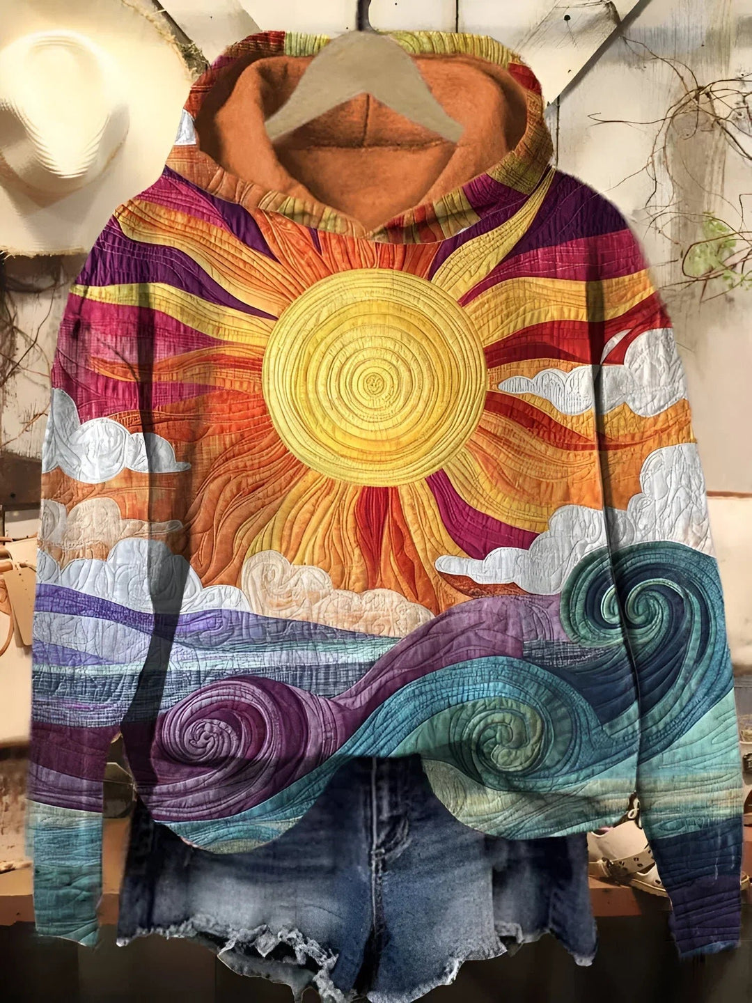 Nikita | Vintage Sunburst Hoodie