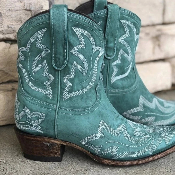 Rosemary | Snip Toe Block Heel Mid Calf